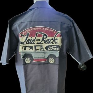 Red Kap Ford Bronco Mechanic Garage Work Shirt LAST LARGE‼️